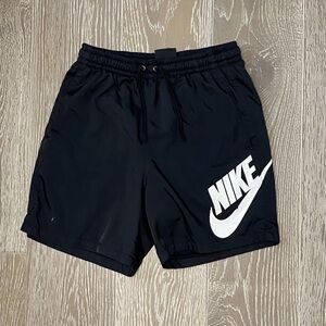 Nike Black Sports Shorts with White Logo